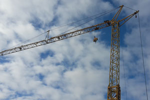 Self-erecting tower crane